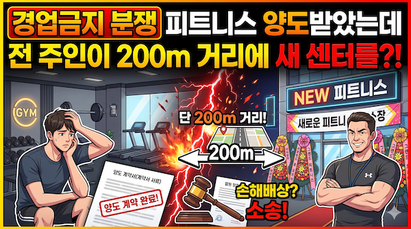 경업금지 분쟁 피트니스 센터 양도 후 새 센터