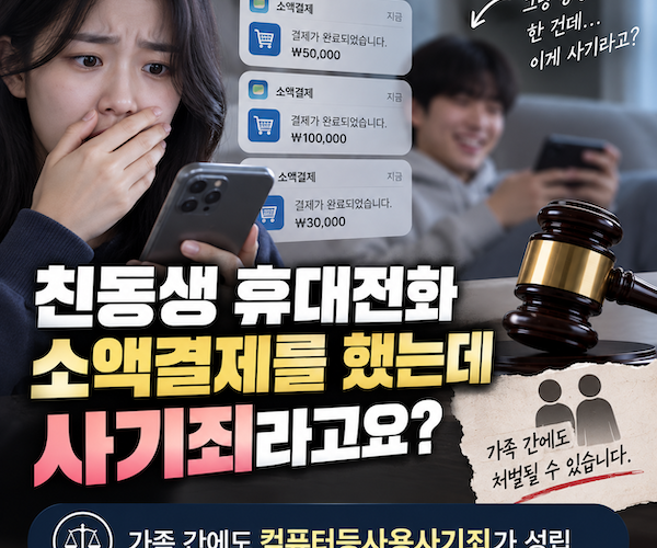 가족 휴대전화 소액결제-컴퓨터사용사기