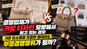 경쟁업체가 가방 디자인 모방 판매
