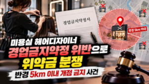 미용실 헤어디자이너 경업금지약정 위반