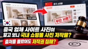 쇼핑몰 사진 저작물-중국업체 사이트 사진 복제한 경우